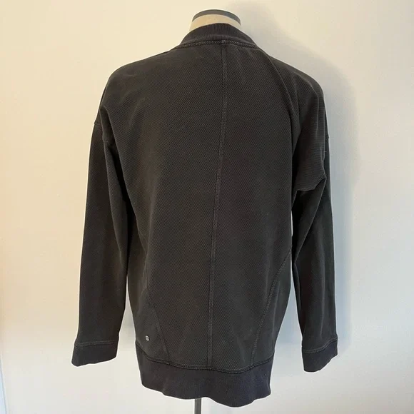 Lululemon Mula Bundle Wrap Black Jacket Yoga Wear Light Coat Cardigan size 8 - Picture 9 of 16